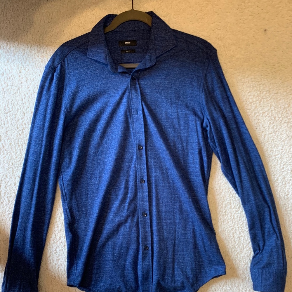 Blue Hugo Boss Button Down